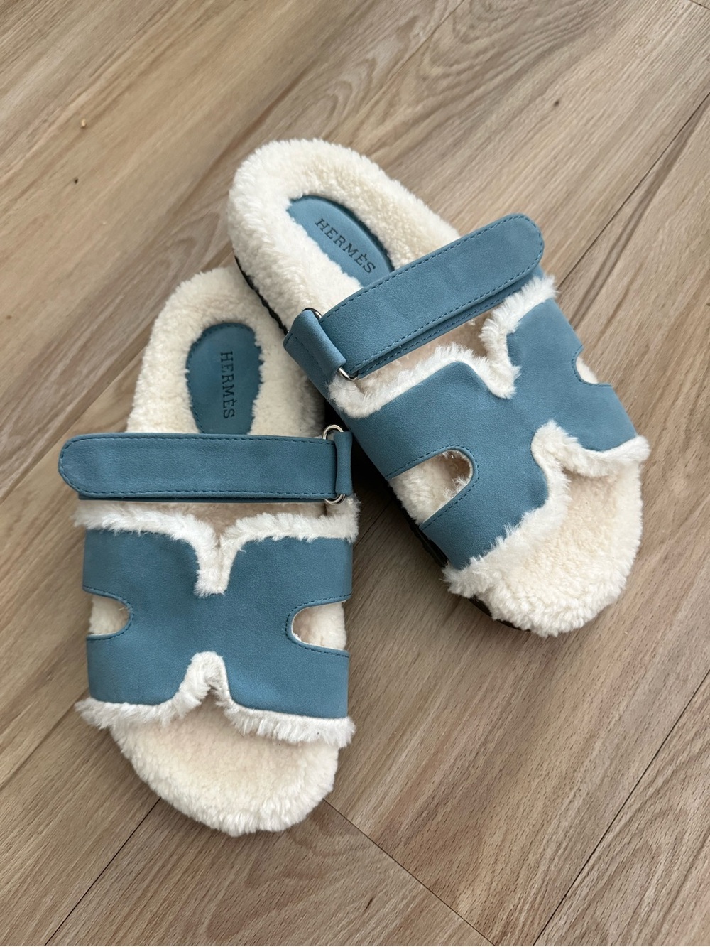 Hermes Blue Chypre Sandals